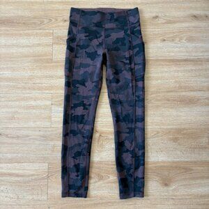 Lululemon Athletic Invigorate HR Tight Yoga Pants 25” Camo Brown Women’s Sz 6